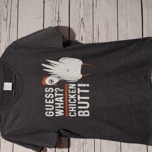 NWOT Guess what? Chicken Butt t shirt ladies large